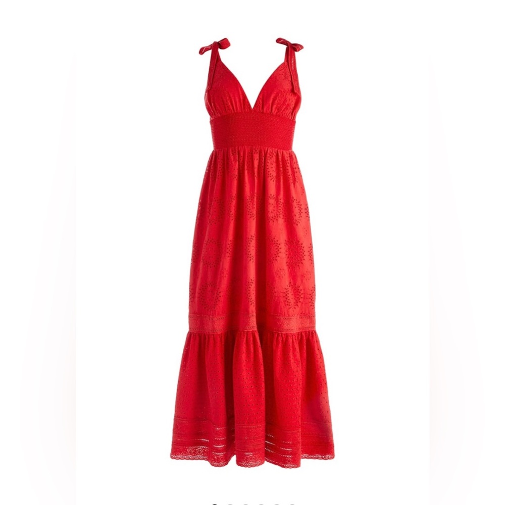 ALICE + OLIVIA LEVINE EYELET EMBROIDERED MAXI DRESS NWT, 14